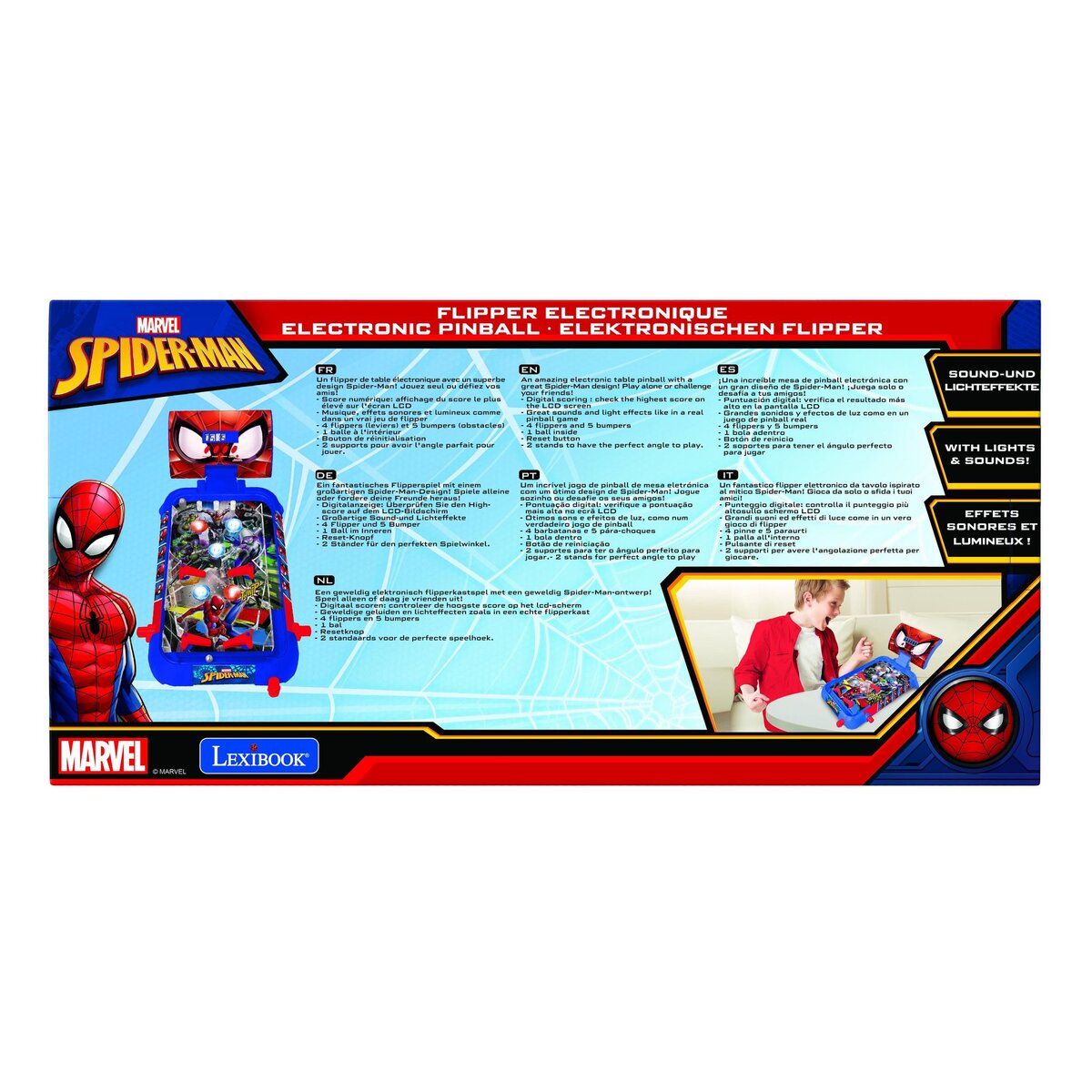 Lexibook Flipper électronique de table Spiderman