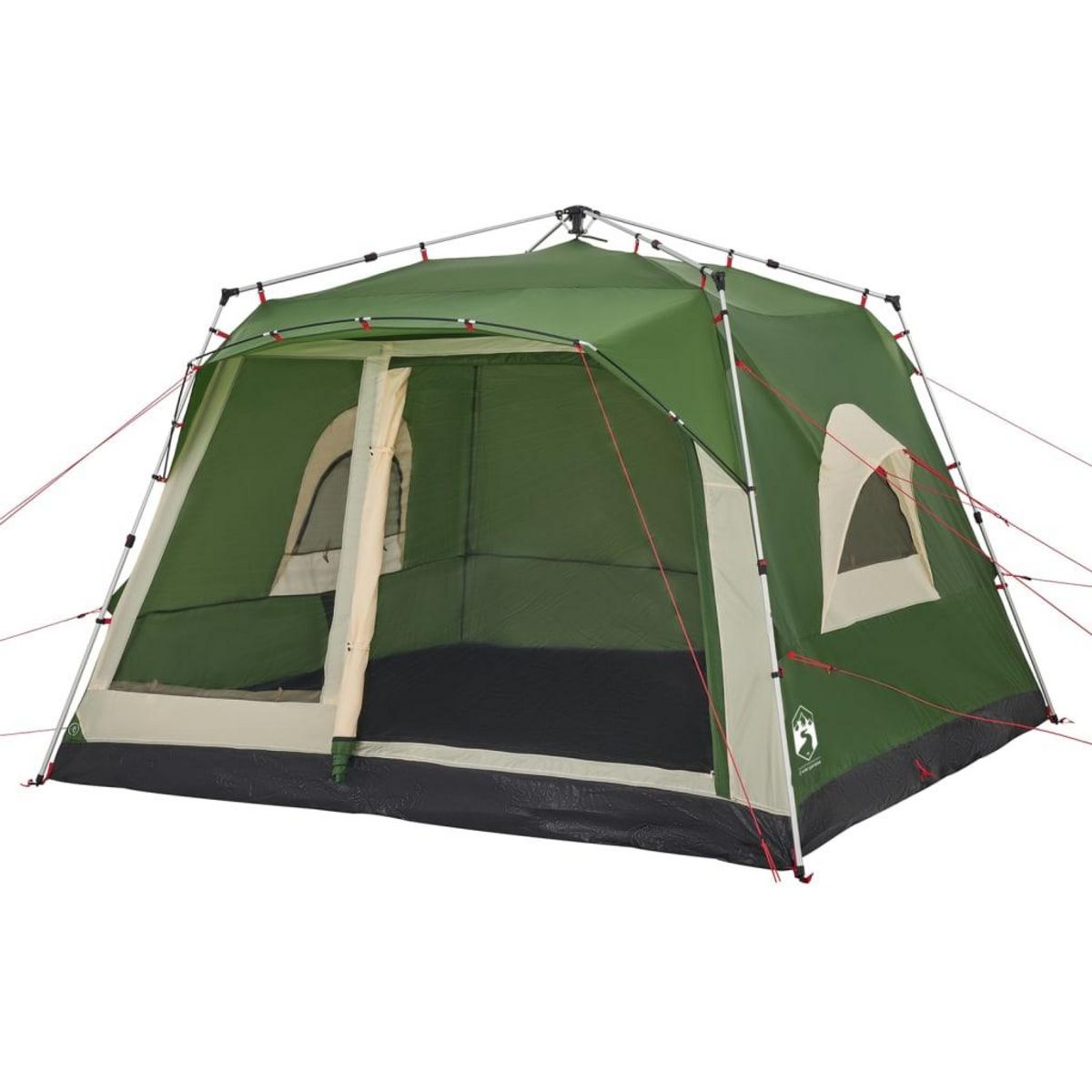 VIDAXL Tente familiale cabine 7 personnes vert degagement rapide