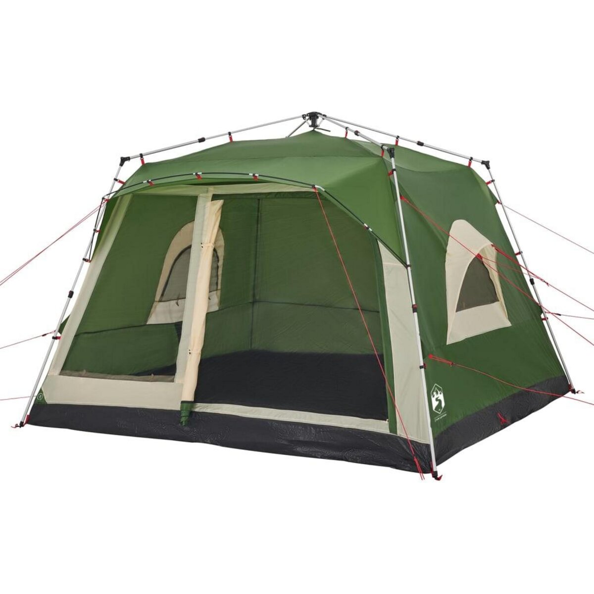 VIDAXL Tente familiale cabine 7 personnes vert degagement rapide