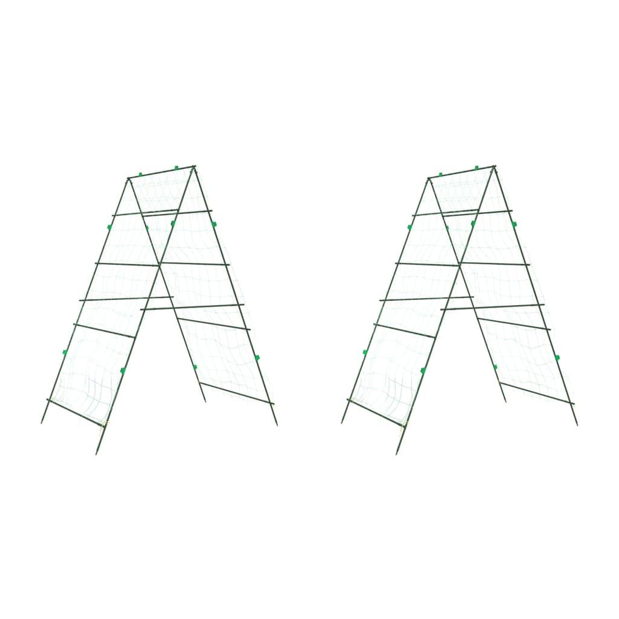 Voir la diapositive 2 : VIDAXL Treillis de jardin pour plantes grimpantes 2 pcs forme A acier