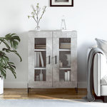 VIDAXL Buffet gris beton 69,5x34x90 cm bois d'ingenierie