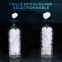 Voir la diapositive 6 : HOMCOM Machine à glaçons - 12Kg en 24H, 9 glaçons en 6-13 minutes - accessoires, nombreuses fonctions - noir