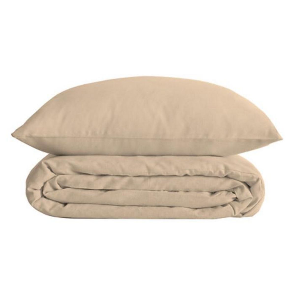 ATMOSPHERA Parure de Lit 3 Pièces  Percale  240x220cm Beige Lin