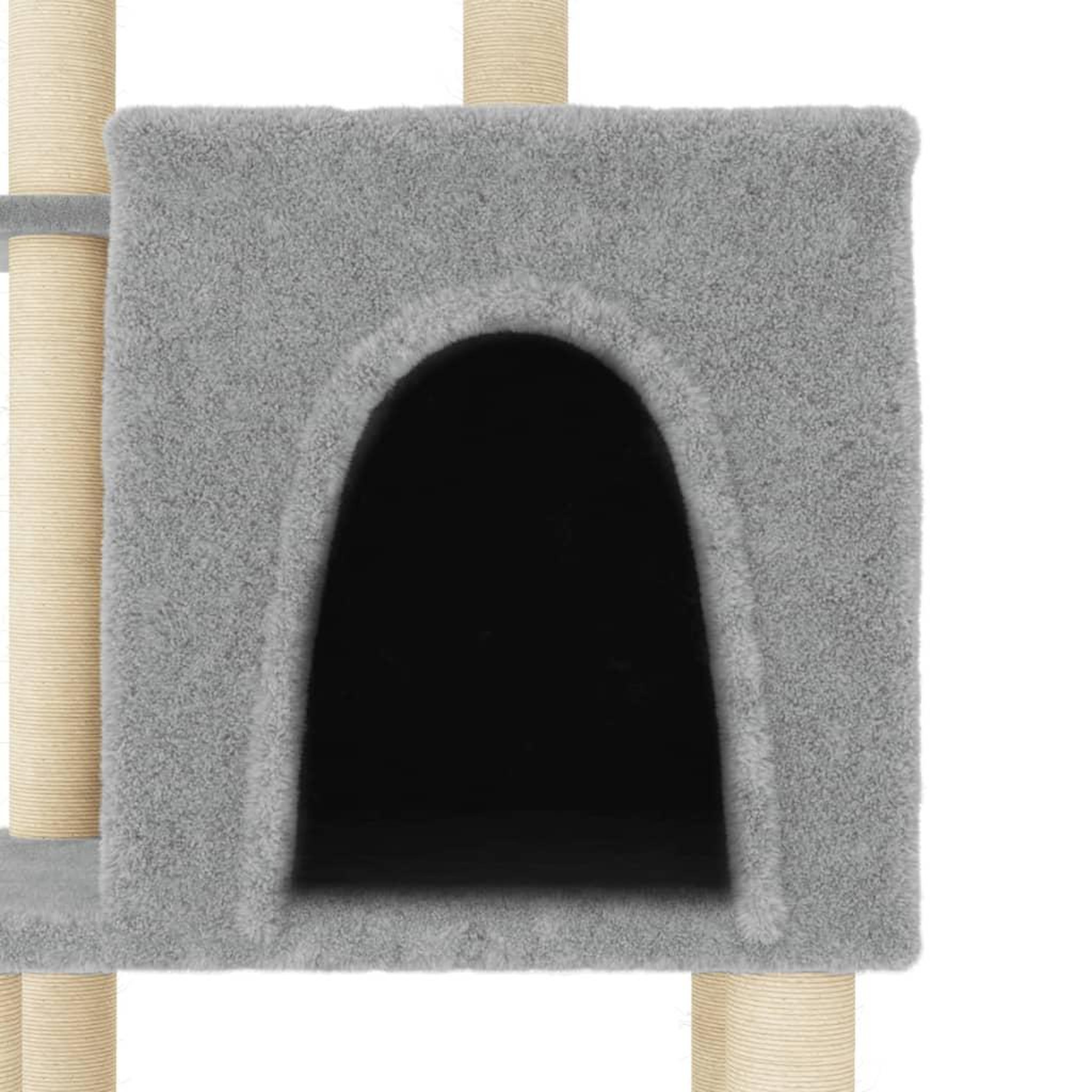 Voir la diapositive 5 : VIDAXL Arbre a chat avec griffoirs en sisal gris clair 97 cm