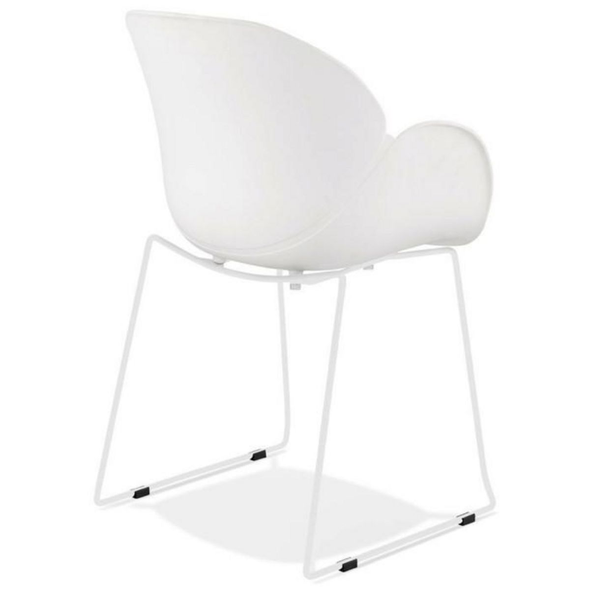 Paris Prix Chaise Design avec Accoudoirs  Riod  89cm Blanc
