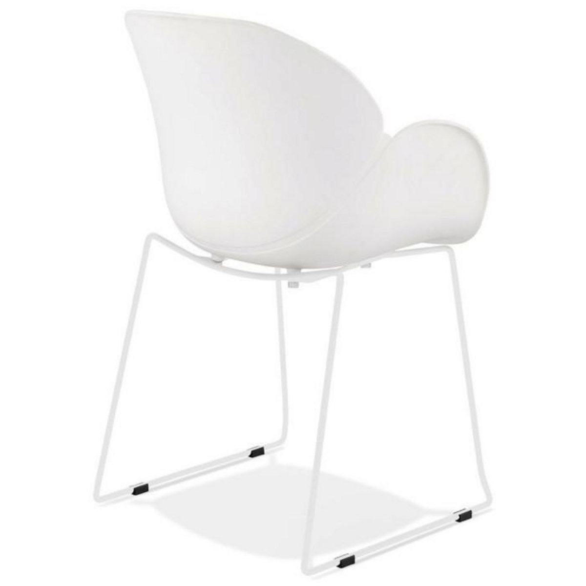 Paris Prix Chaise Design avec Accoudoirs  Riod  89cm Blanc