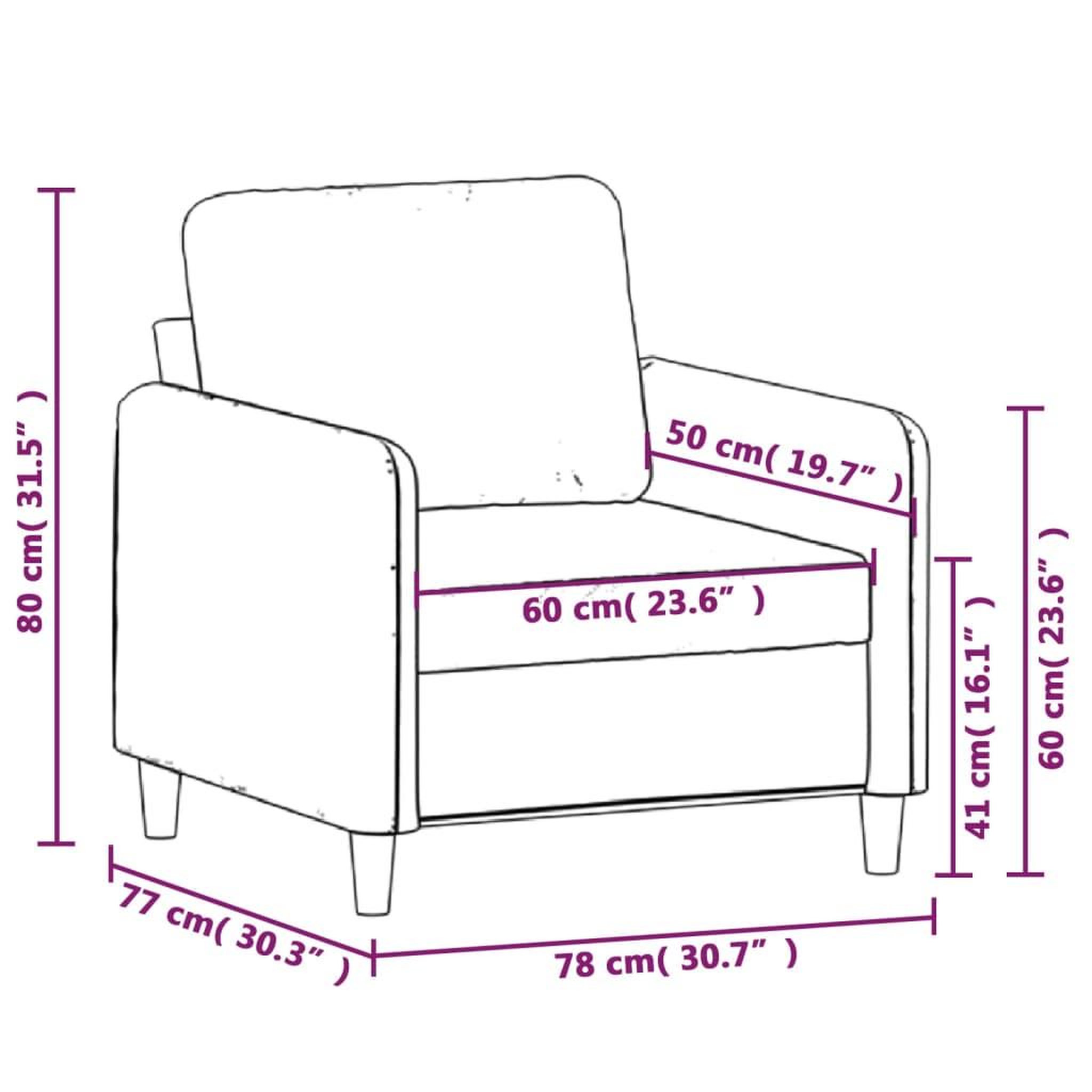 Voir la diapositive 6 : VIDAXL Fauteuil Gris fonce 60 cm Velours