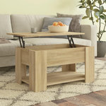 VIDAXL Table basse chene sonoma 79x49x41 cm bois d'ingenierie