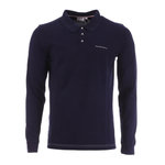 HUNGARIA Polo Manches Longues Marine Homme Hungaria Merapi. Coloris disponibles : Bleu