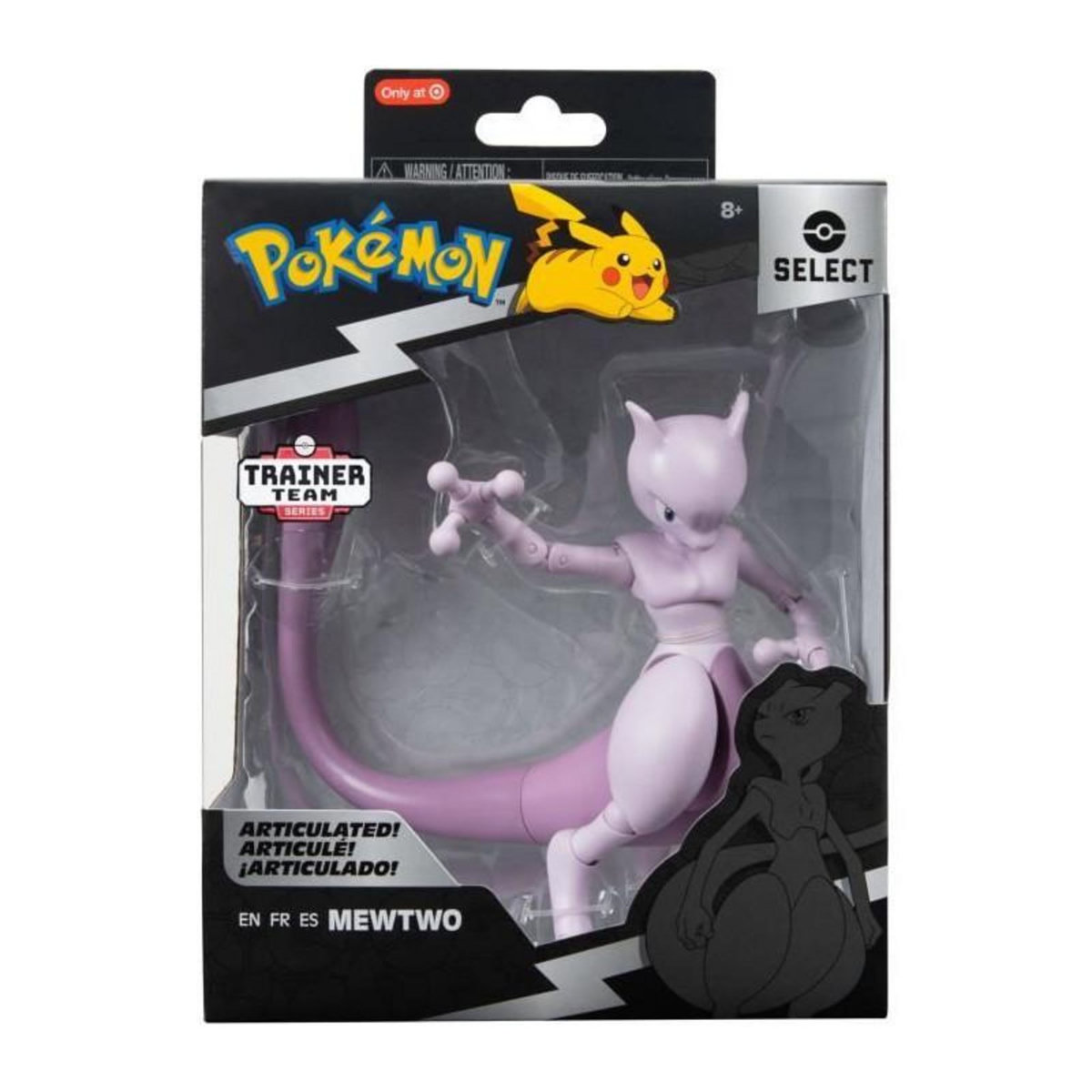 BANDAI Figurine - BANDAI - Pokémon Mewtwo - 12 cm, ultra articulée et tres détaillée