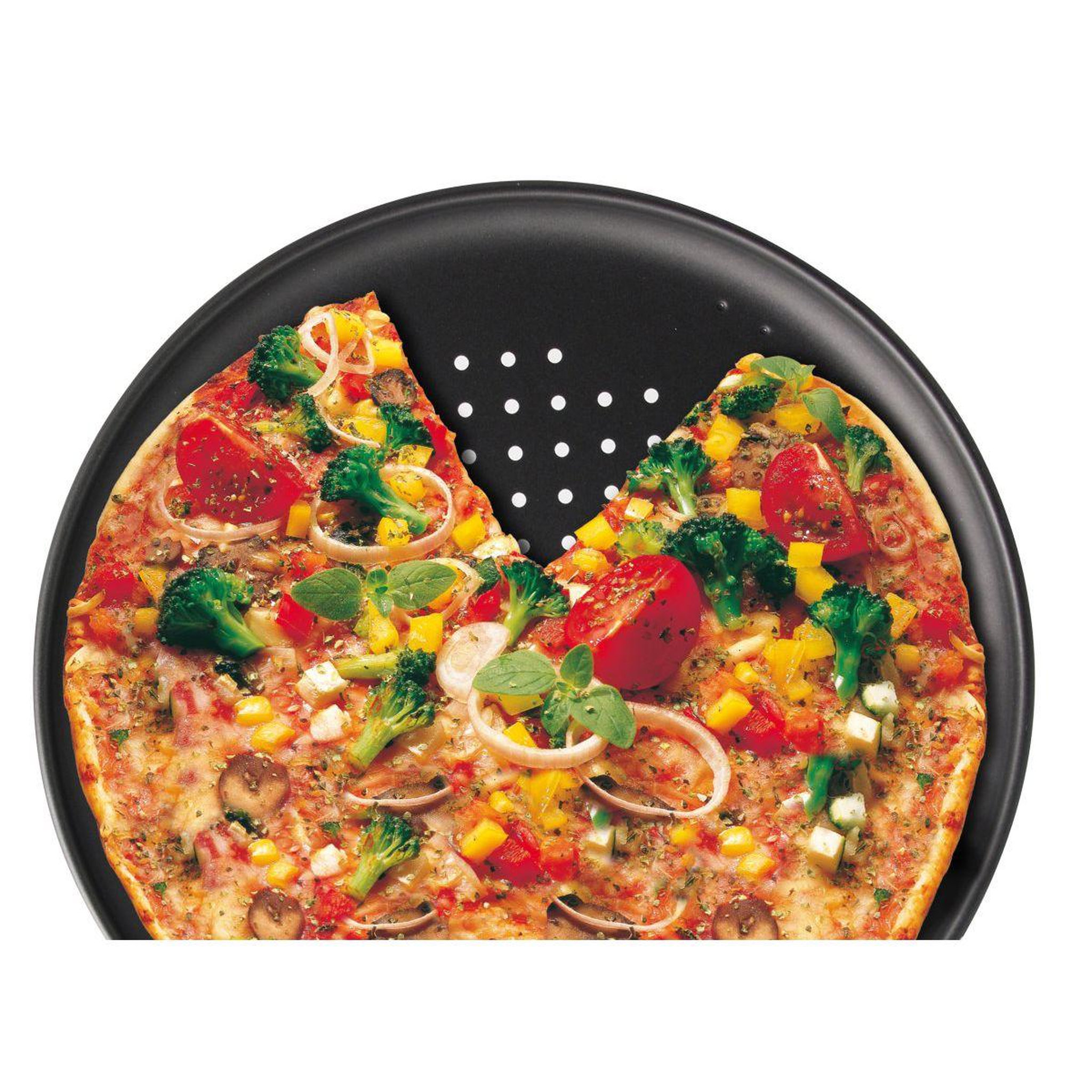 Voir la diapositive 6 : ZENKER Lot de 2 plaques à pizza à fond perforé 32 cm zenker spécial countries