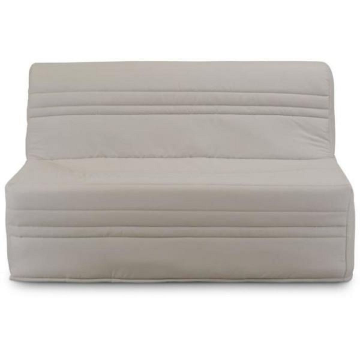 MARKET24 Banquette BZ Joe - Tissu beige - 3 places - L 143 x P 97 cm - Couchage 140 x 190 cm