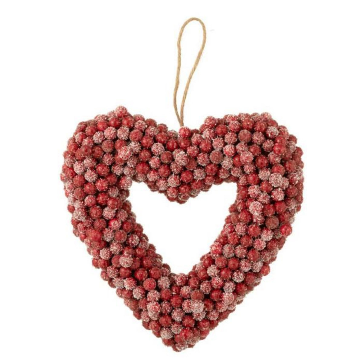 Paris Prix Couronne de Noël Cœur  Baies  30cm Rouge