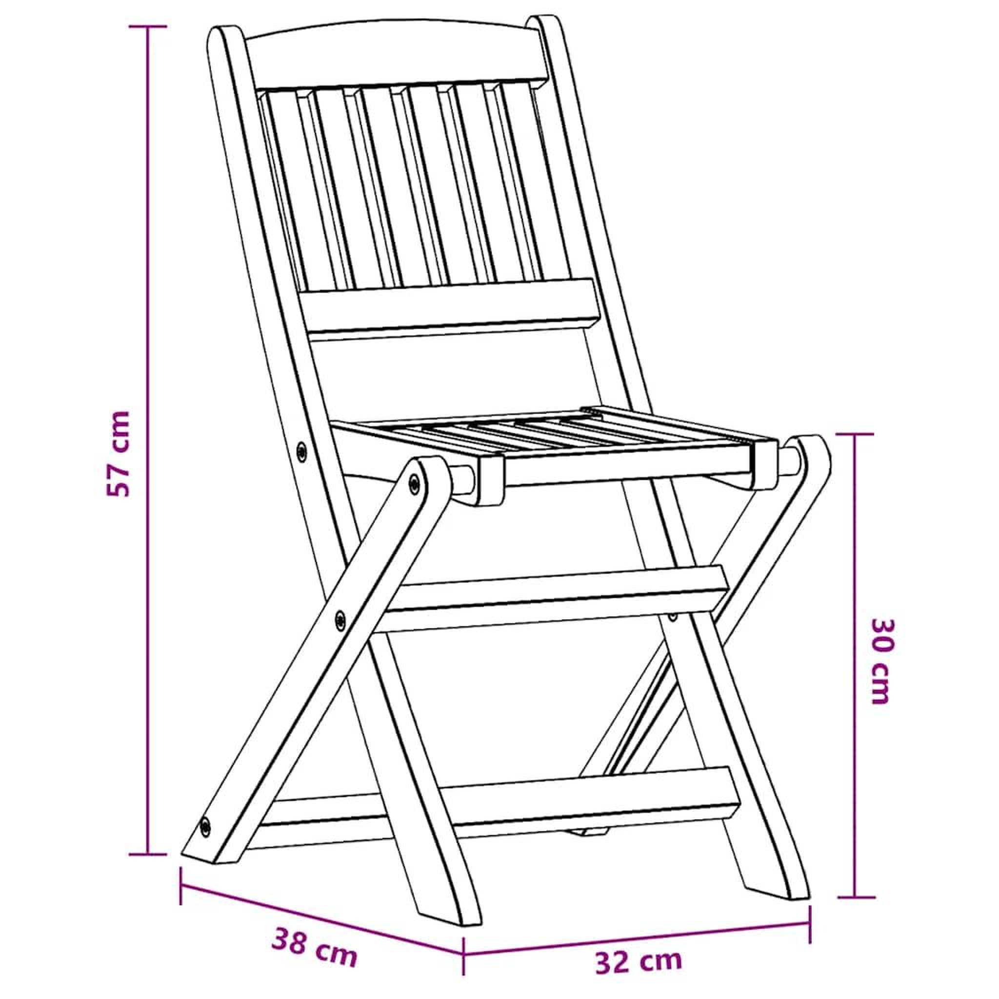 Voir la diapositive 6 : VIDAXL Chaises pliantes pour enfants, lot de 2, en bois d'eucalyptus massif