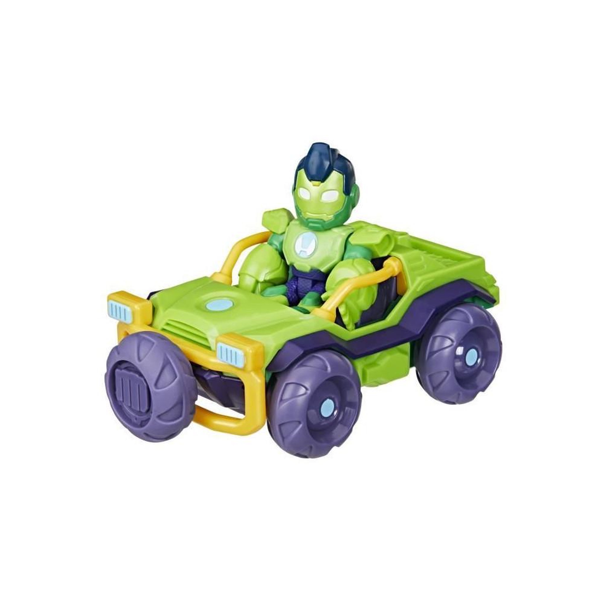 Voir la diapositive 2 : HASBRO Figurine Iron Hulk et véhicule Bolide blindé, Marvel Iron Man and his Awesome Friends, des 3 ans