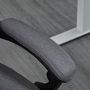 Voir la diapositive 4 : VINSETTO Fauteuil de bureau manager grand confort repose-pied dossier inclinable accoudoirs tétière rembourrés tissu gris