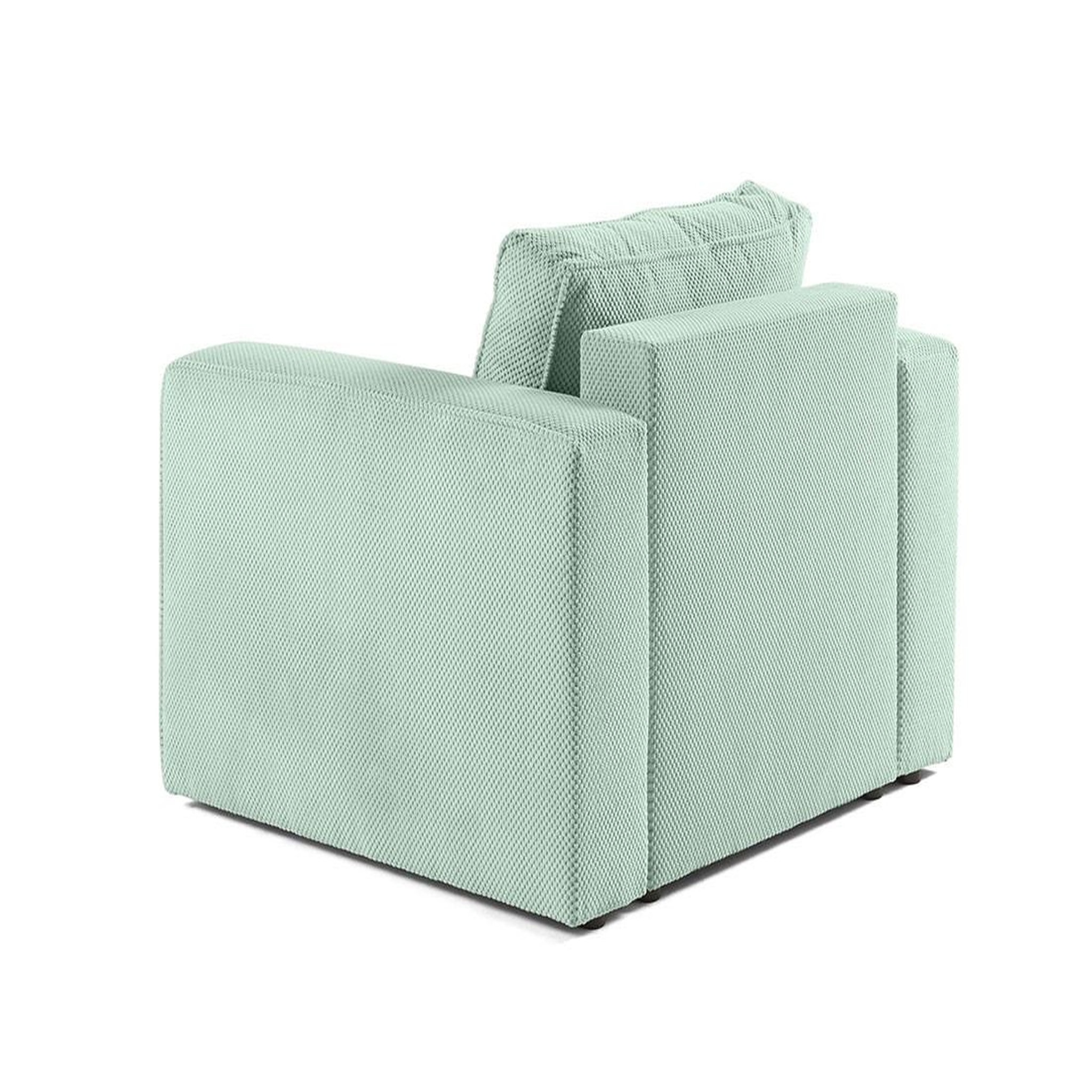Voir la diapositive 3 : BEST MOBILIER Topaze - fauteuil - en velours texturé