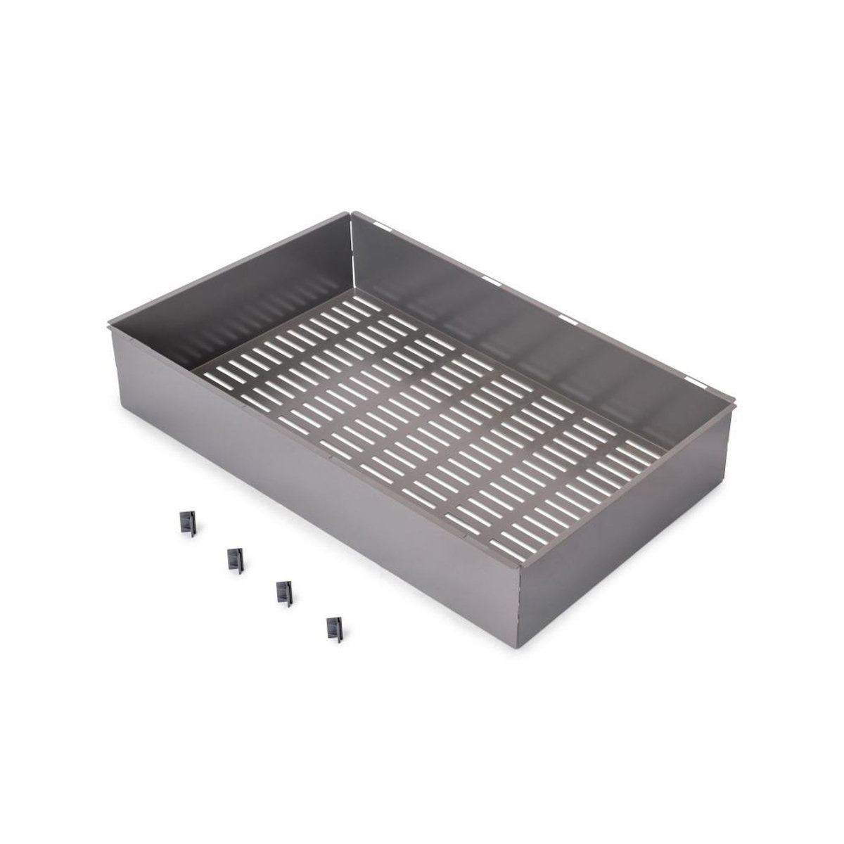 EMUCA SRL Panier métallique pour armoires et dressings Quartz -  640 (M80) -  Acier -  Titane