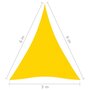 VIDAXL Voile de parasol Tissu Oxford triangulaire 5x6x6 m Jaune