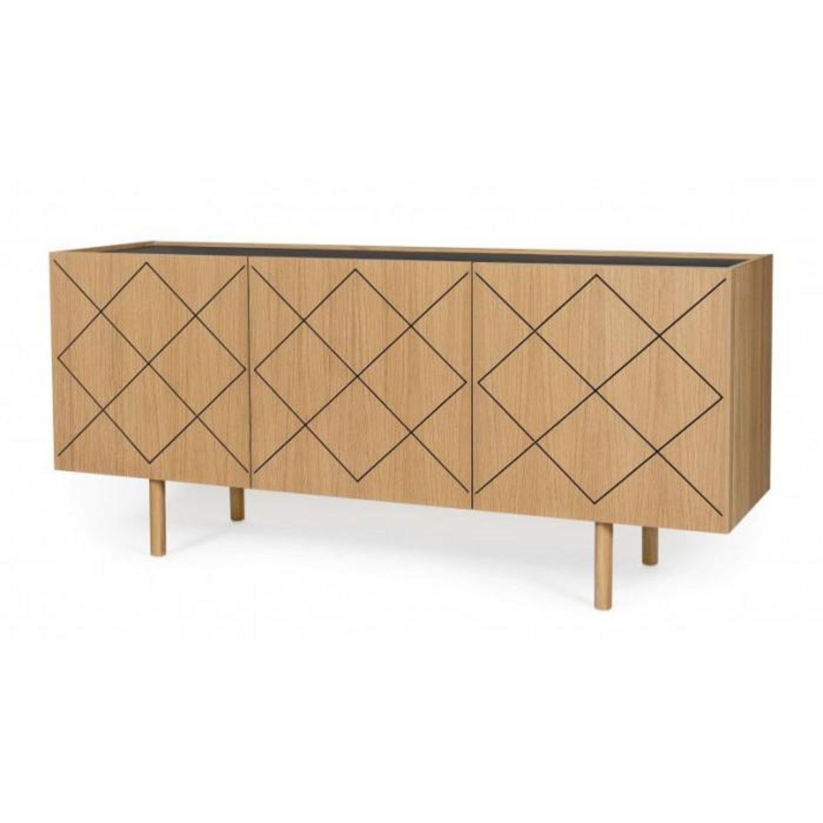 Paris Prix Buffet Design en Bois Massif  Porto  175cm Chêne