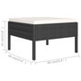 Voir la diapositive 6 : VIDAXL Salon de jardin 11 pcs avec coussins Resine tressee Noir