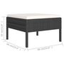 Voir la diapositive 6 : VIDAXL Salon de jardin 11 pcs avec coussins Resine tressee Noir