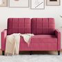 Voir la diapositive 1 : VIDAXL Canape a 2 places Rouge bordeaux 120 cm Velours