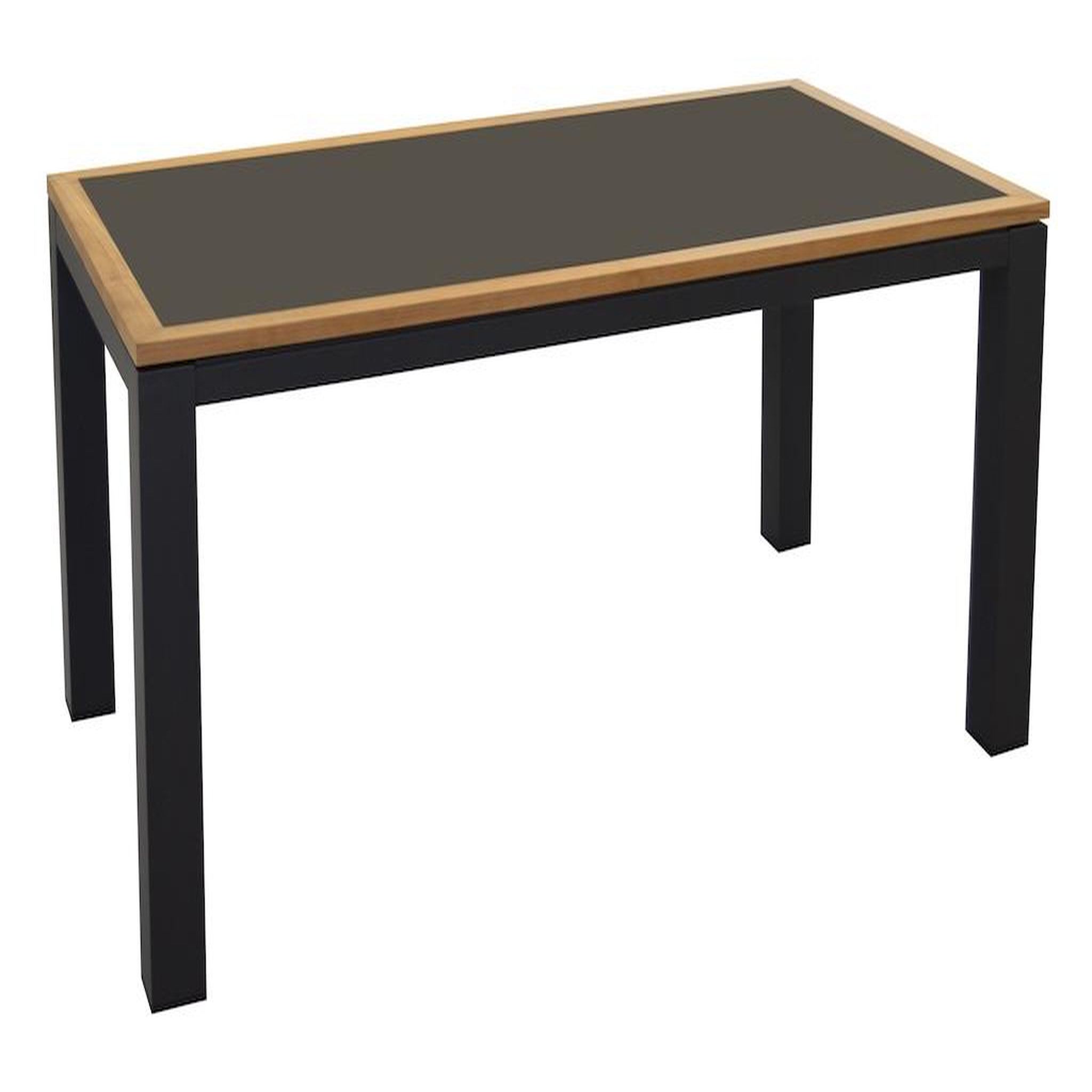 Proloisirs Table TORINO TECK céramique 192 x 102 cm - Graphite Black Boréal