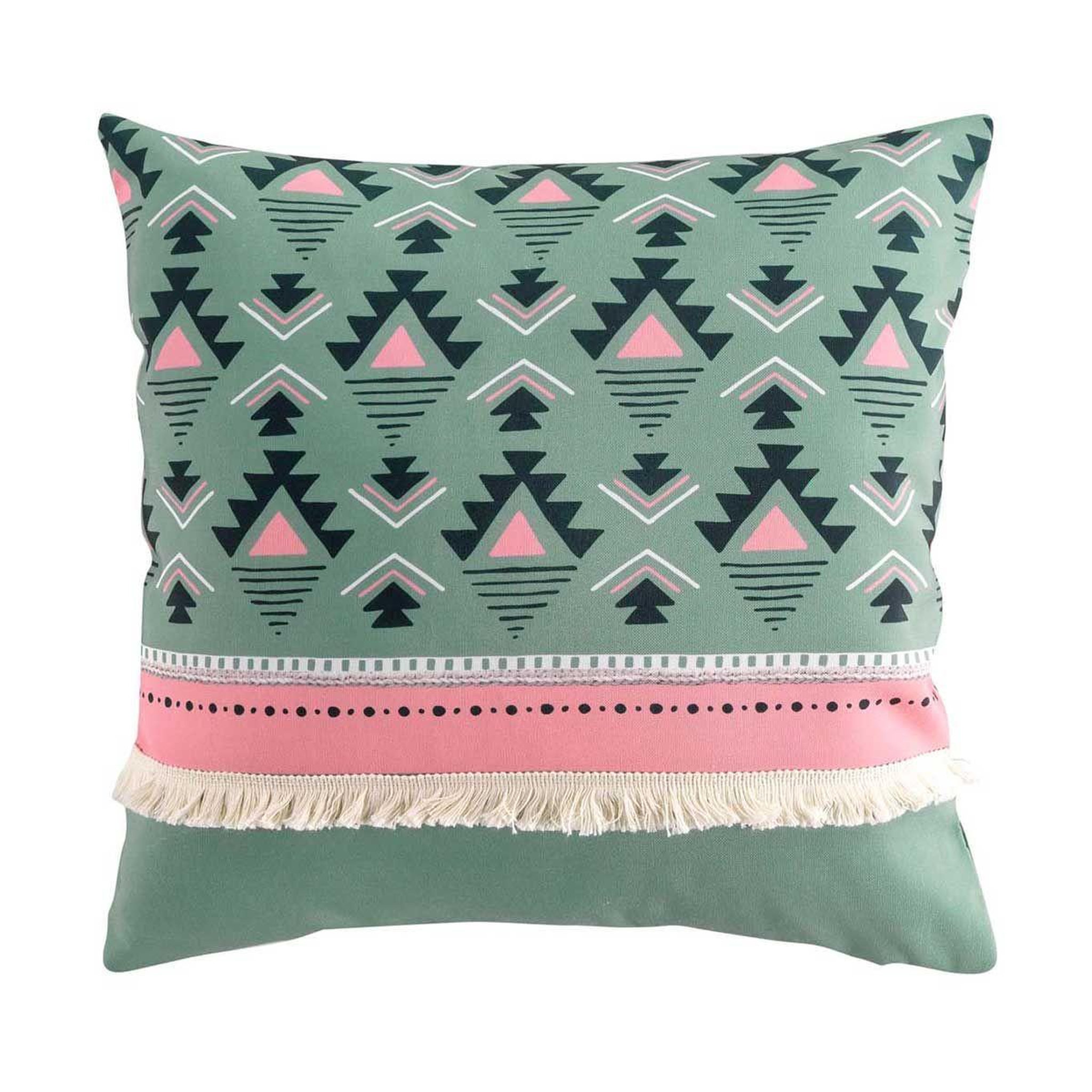Voir la diapositive 1 : Douceur d'Intérieur Coussin déco à motifs  esmeralda  45x45cm vert