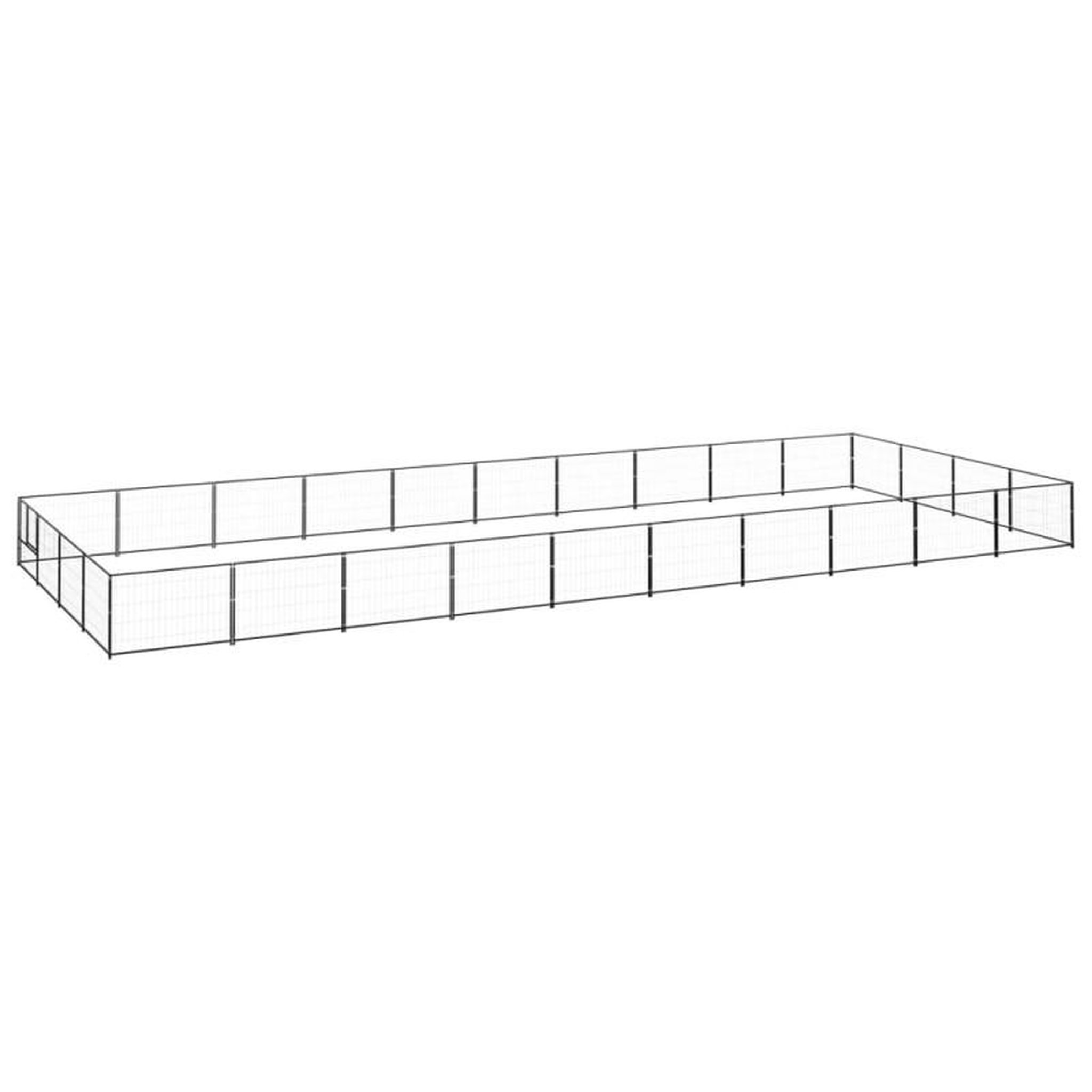 Voir la diapositive 1 : VIDAXL Chenil Noir 40 m² Acier
