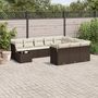 Voir la diapositive 1 : VIDAXL Salon de jardin et coussins 11 pcs marron resine tressee