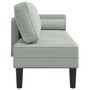 Voir la diapositive 4 : VIDAXL Chaise longue avec coussins gris clair velours