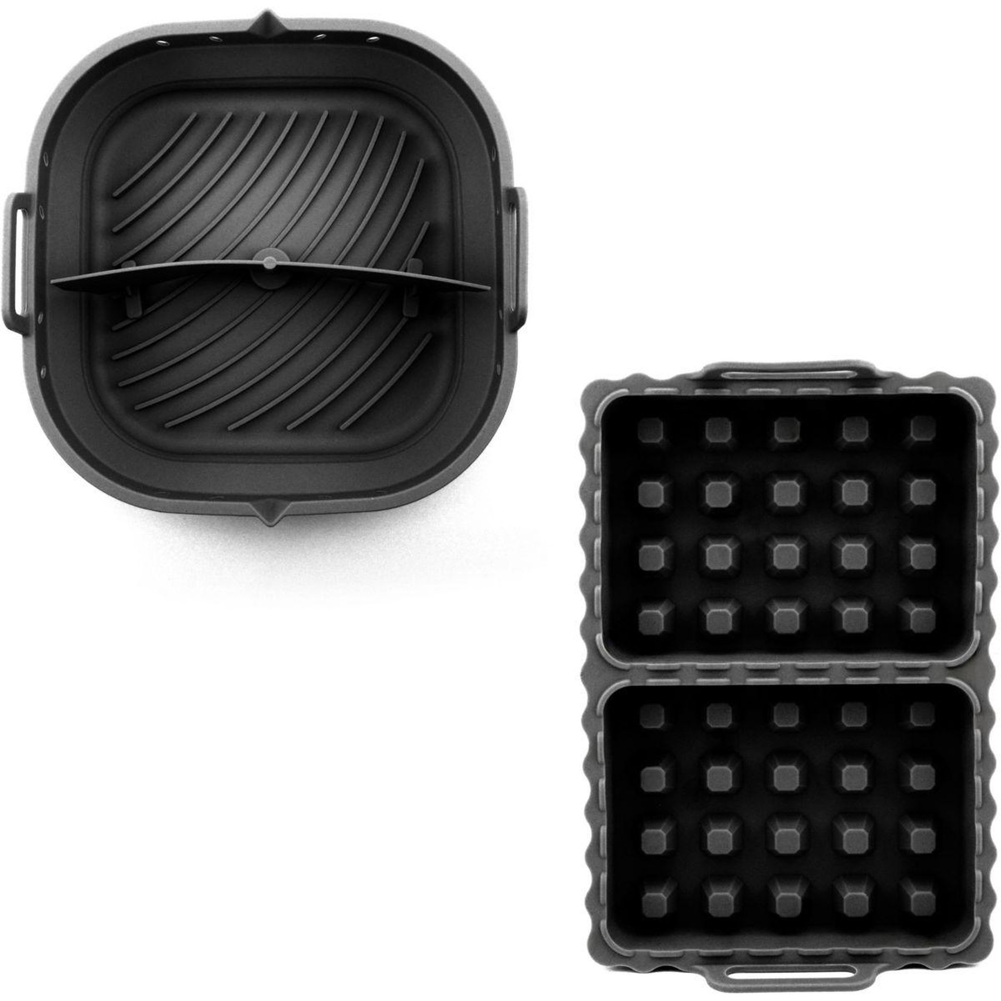 Voir la diapositive 2 : LIVOO moule set de 2 accessoires Airfryer - Rétractable avec séparateur & Spécial gaufres