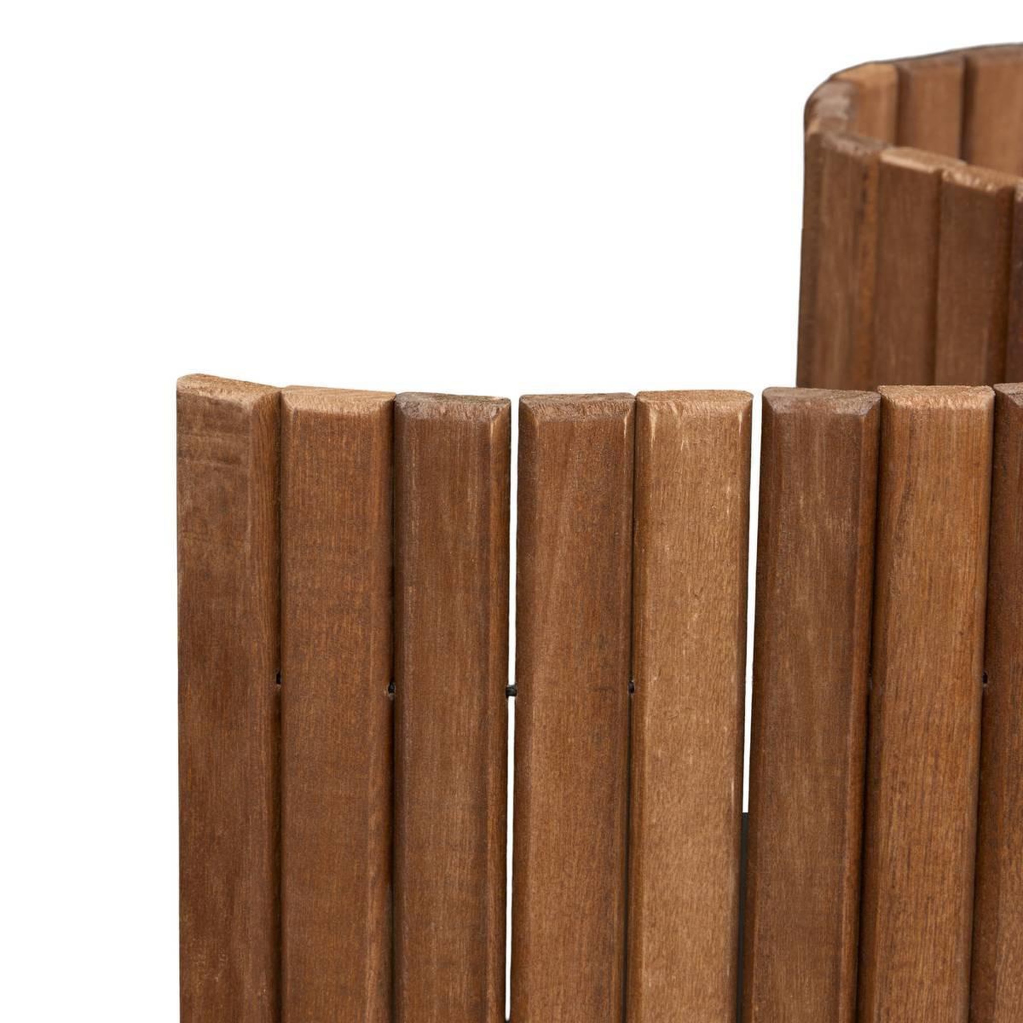 Voir la diapositive 2 : ATMOSPHERA Paravent ondulé en bois  colva  120x170cm marron