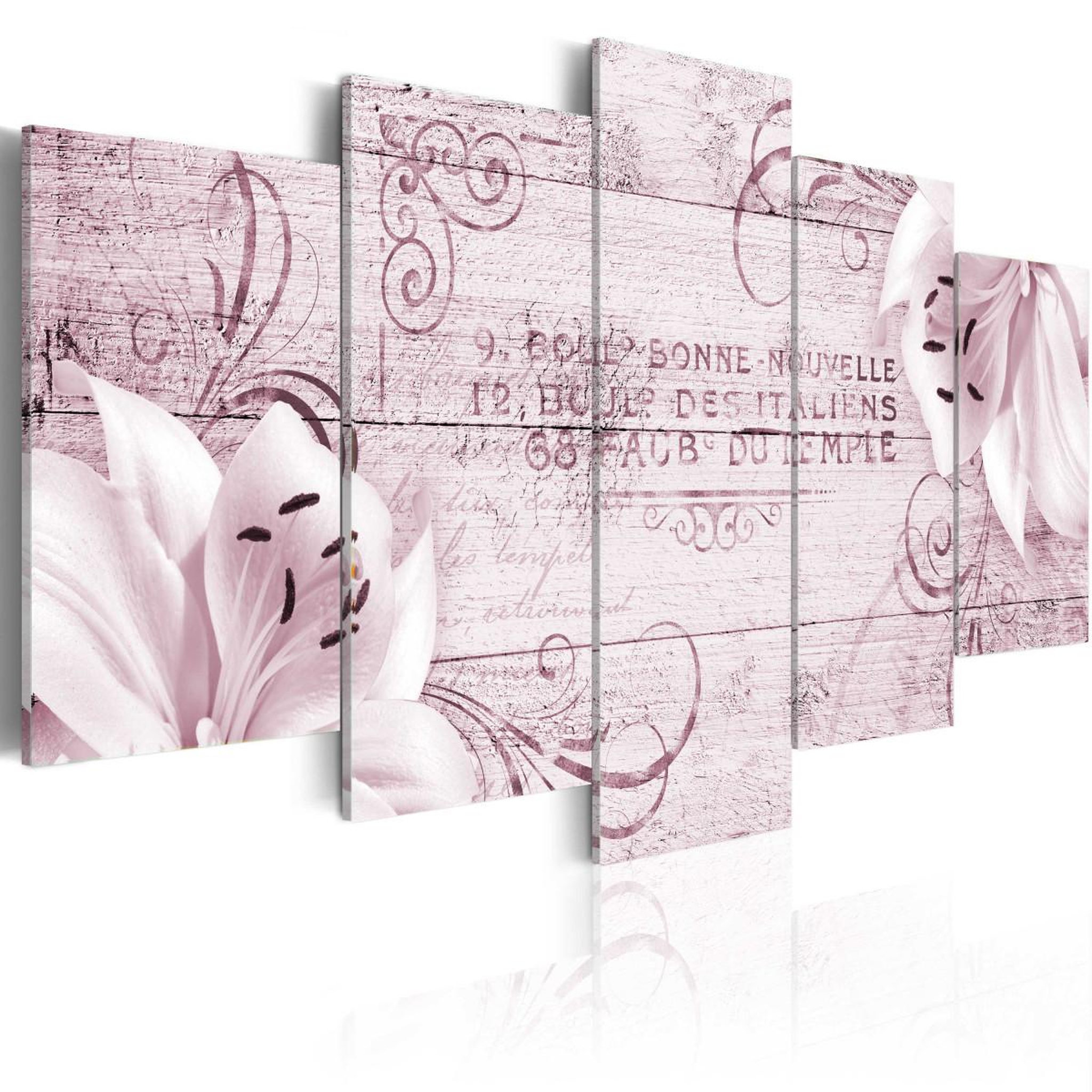 Voir la diapositive 1 : Paris Prix Tableau Imprimé  Flushed Lilies