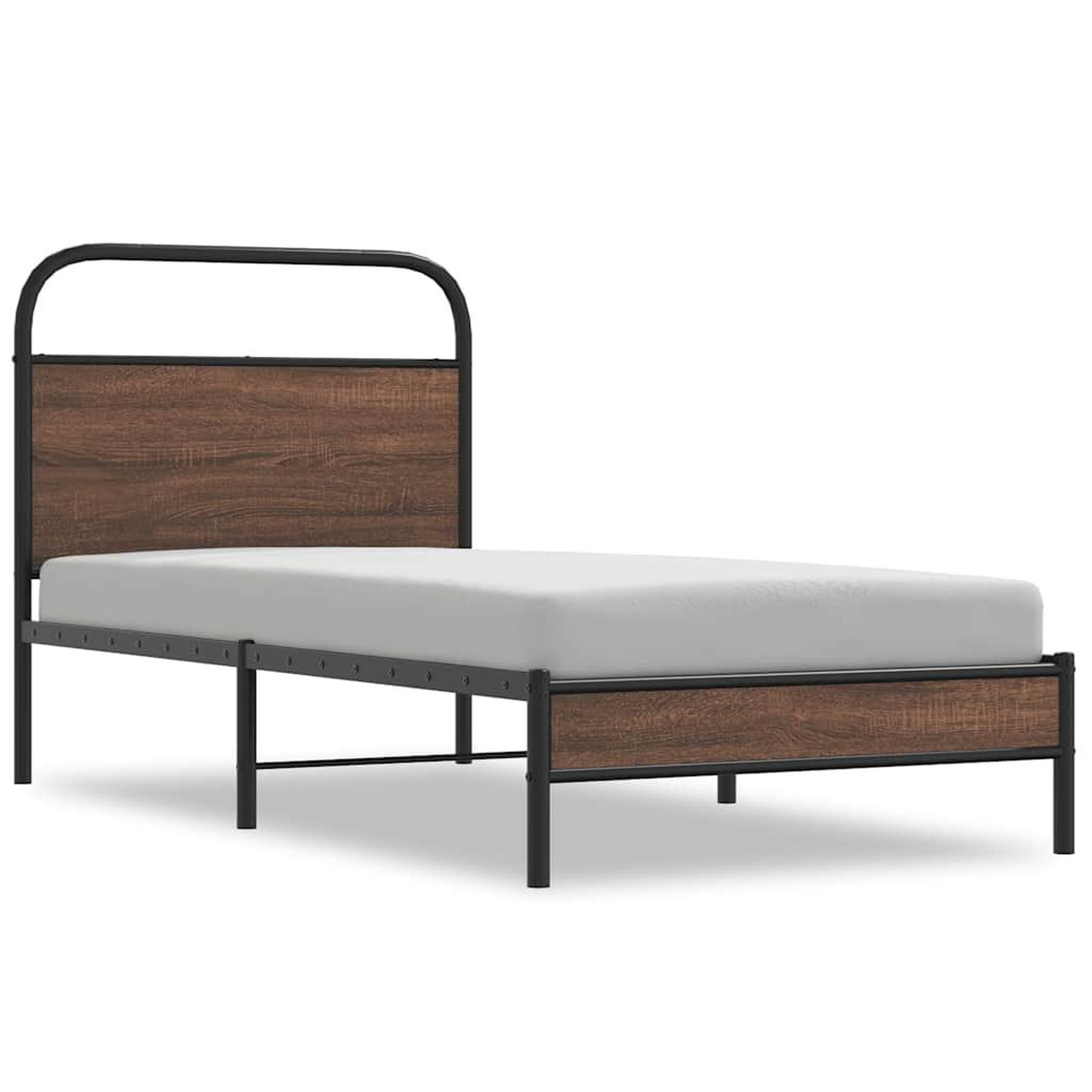 Voir la diapositive 2 : VIDAXL Cadre de lit sans matelas 100x200 cm chene marron