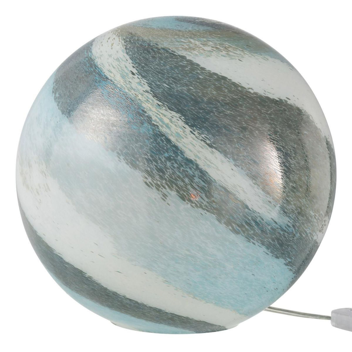 Paris Prix Lampe à Poser Ronde  Dany  29cm Bleu Vert