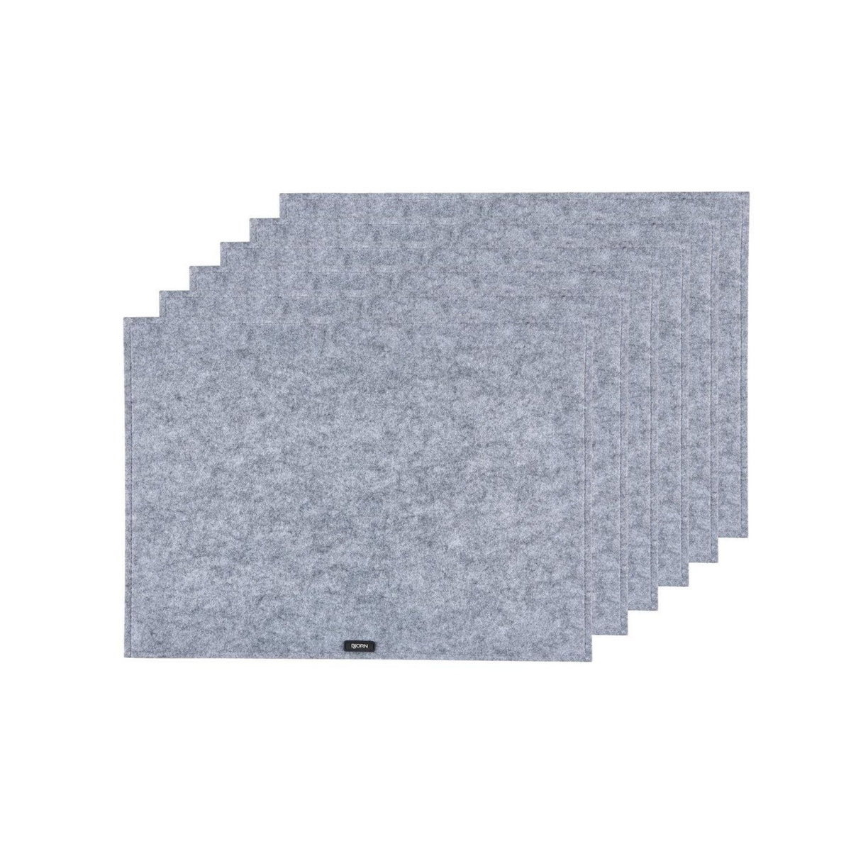 BJORN Set de table rectangulaire - 6 pièces - Feutre recyclé gris