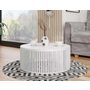 Voir la diapositive 6 : BEST MOBILIER Sally - table basse ronde - blanc - 59 cm