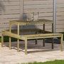Voir la diapositive 1 : VIDAXL Table de pique-nique 110x134x75 cm bois de pin impregne