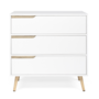 Voir la diapositive 3 : ID MARKET Commode 3 tiroirs HELSINKI 80 cm scandinave blanc