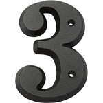 CENTRALE BRICO Chiffre 3 en zamak mat H.8 x l.4.5 cm