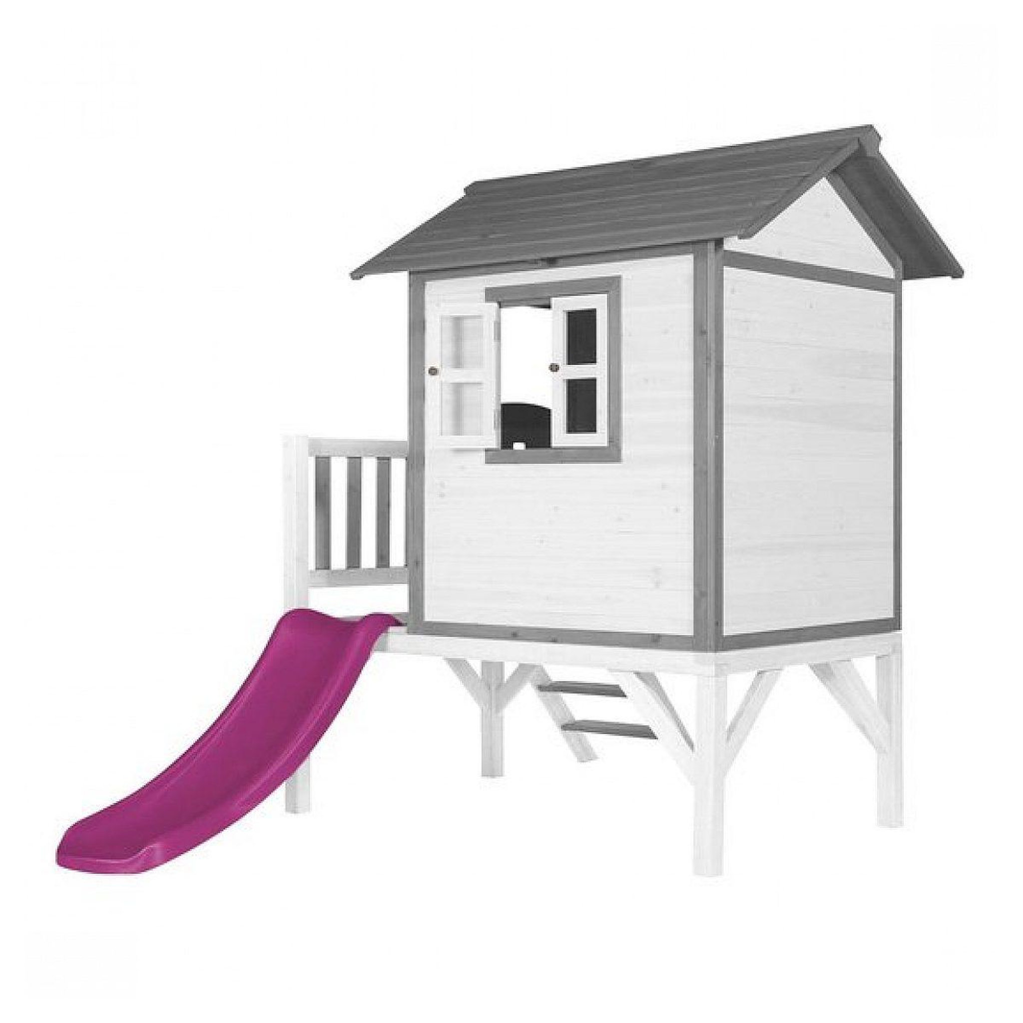 Voir la diapositive 2 : Axi House Maisonnette classic - toboggan violet