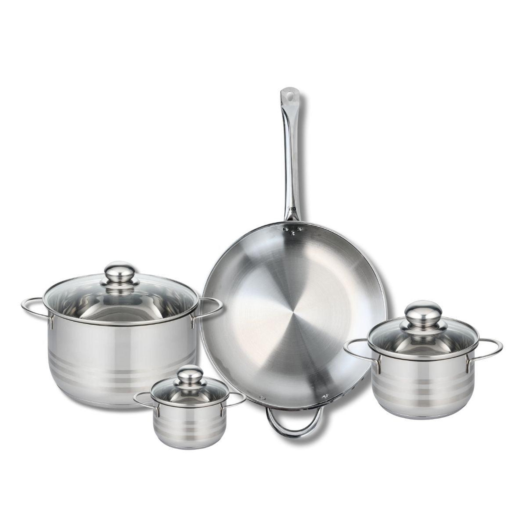 ELO Ensemble de 1 poêle de cuisson 32 cm et 3 faitouts 12, 16 et 24 cm elo profi brillant