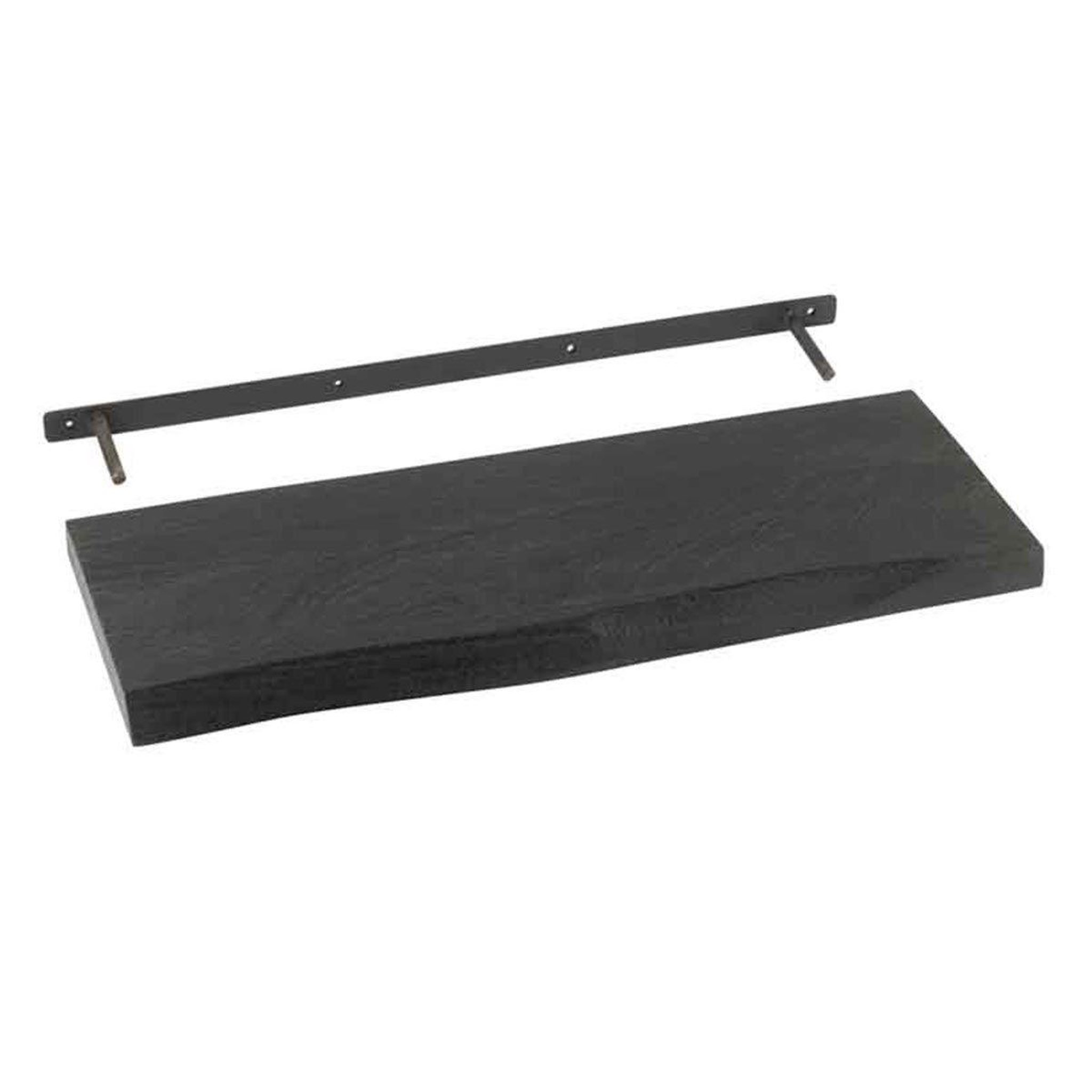 Voir la diapositive 2 : J-LINE Étagère murale en bois  gérard  70cm noir