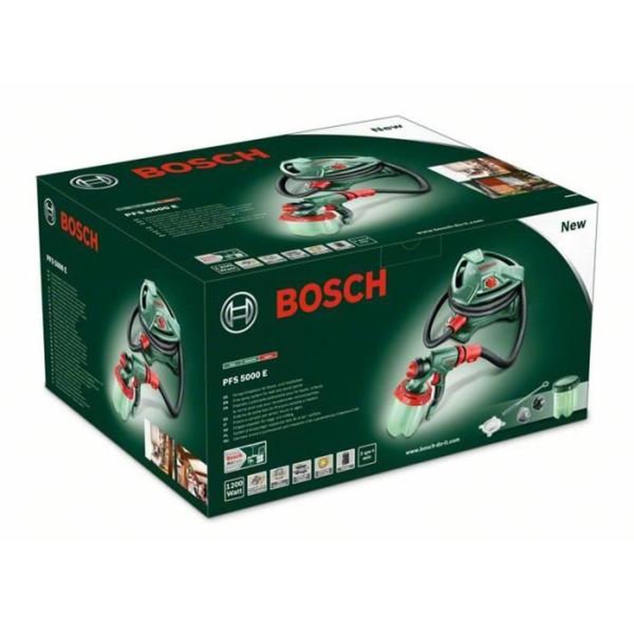 Voir la diapositive 2 : BOSCH BOSCH Pistolet a peinture PFS 5000 E - 1200 W - Débit : 500 ml/min + Malaxeur