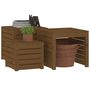 Voir la diapositive 4 : VIDAXL Ensemble de boîtes de jardin 3 pcs marron miel bois pin massif