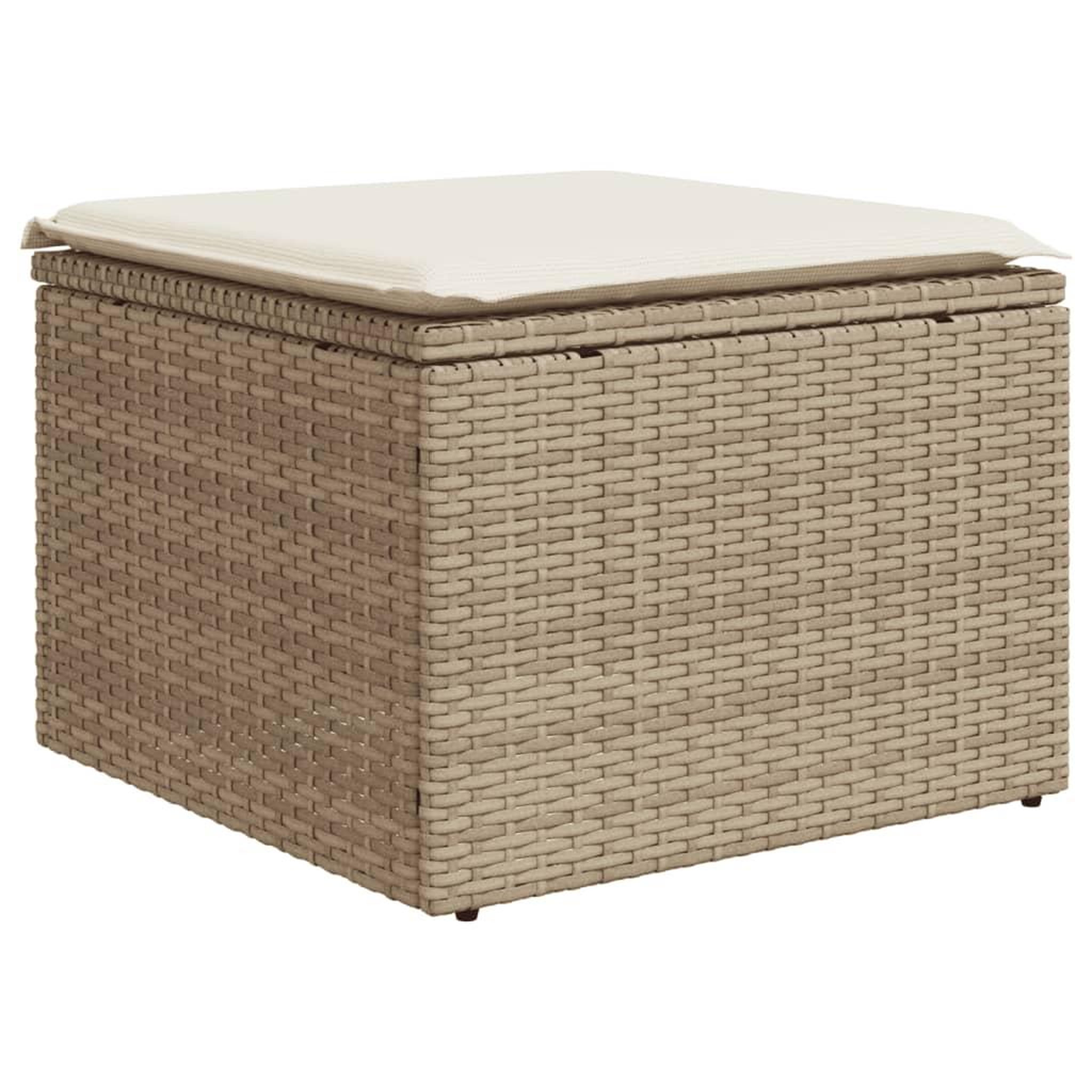 Voir la diapositive 5 : VIDAXL Salon de jardin avec coussins 9 pcs beige resine tressee