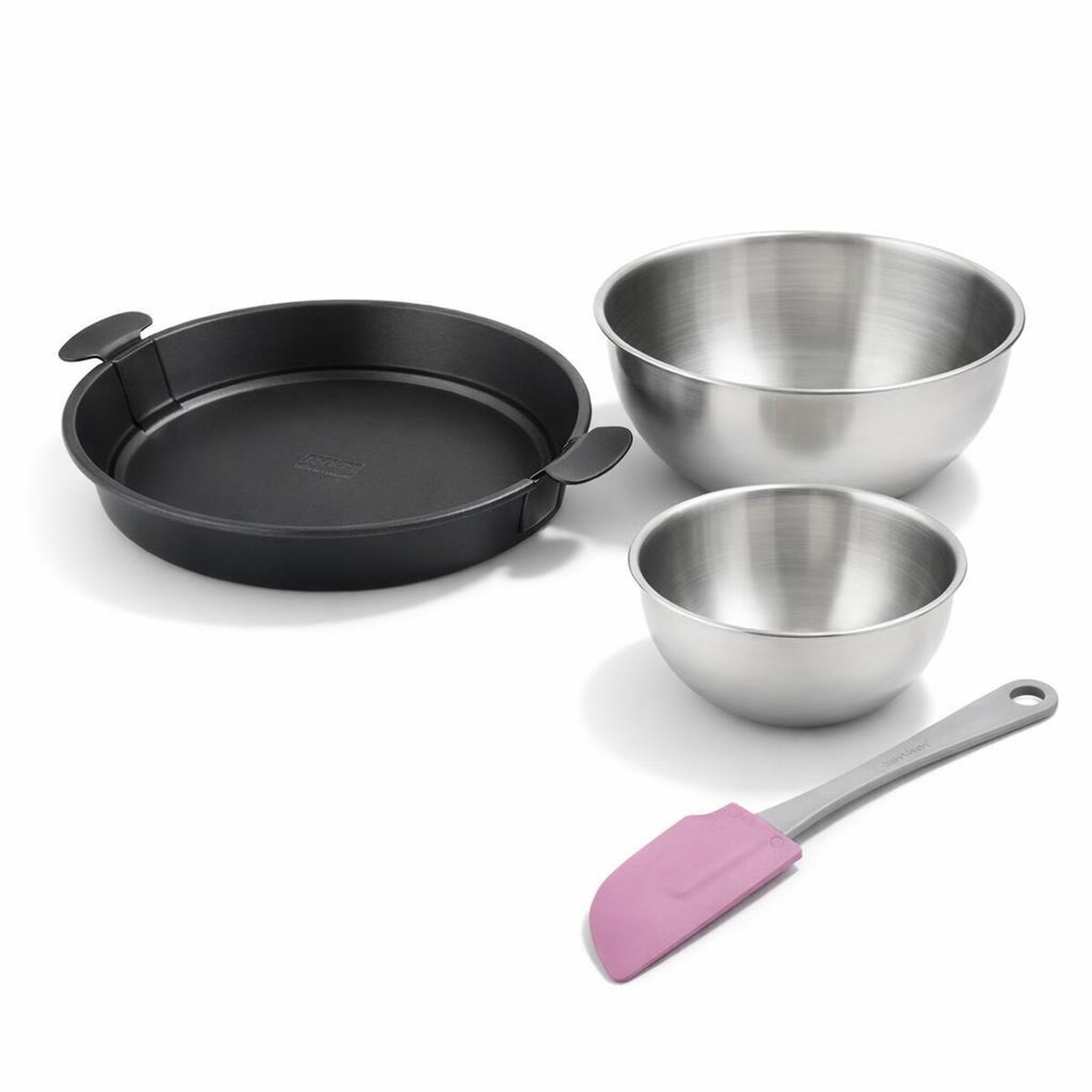 ZENKER Set de 4 ustensiles de pâtisserie moule à gâteaux bol et spatule black mettallic black mettallic zenker  black mettallic