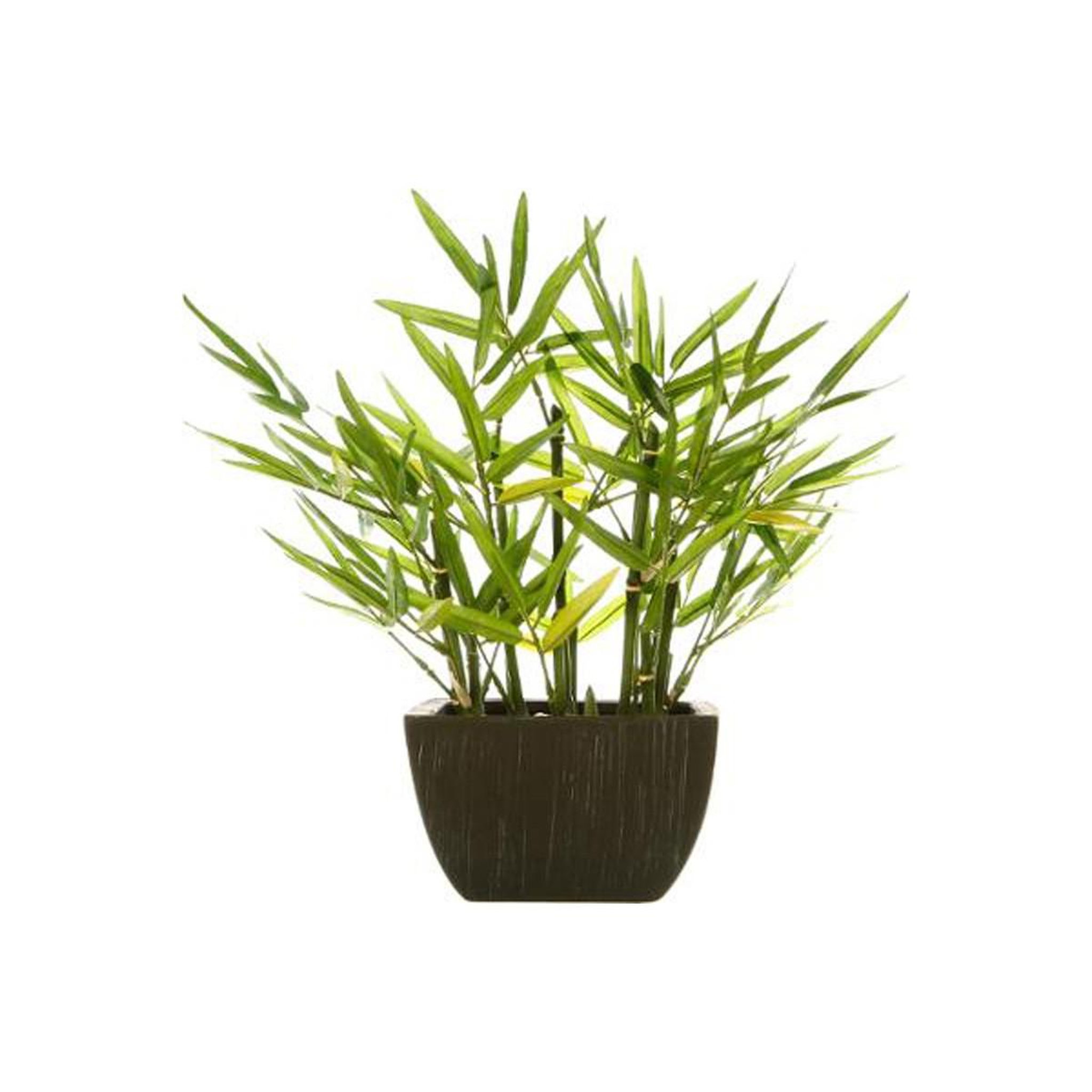 Voir la diapositive 3 : ATMOSPHERA Plante artificielle en pot  bambou  35cm noir